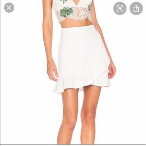 Lovers + Friends White Ruffle Skirt